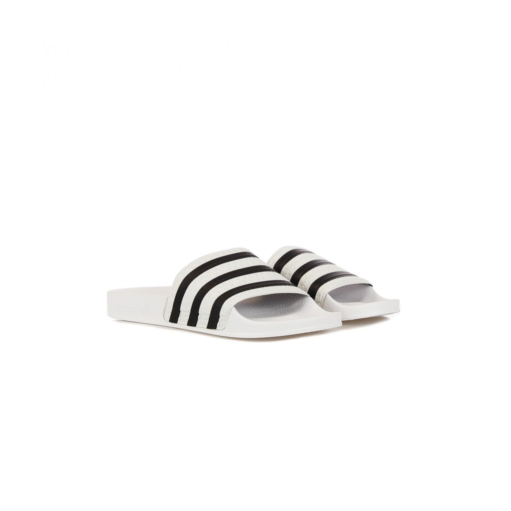 CIABATTE ADILETTE WHITE/CBLACK/WHITE