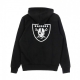 FELPA CAPPUCCIO NFL BACK LOGO PO HOODIE LASRAI BLACK/WHITE