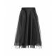 Gonna in tulle con logo nero