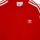 FELPA GIROCOLLO 3-STRIPES CREW SCARLET