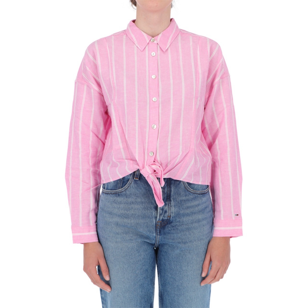 Camicia Tommy Hilfiger Jeans Donna Tjw Relaxed Front TOU PINK STRIPE