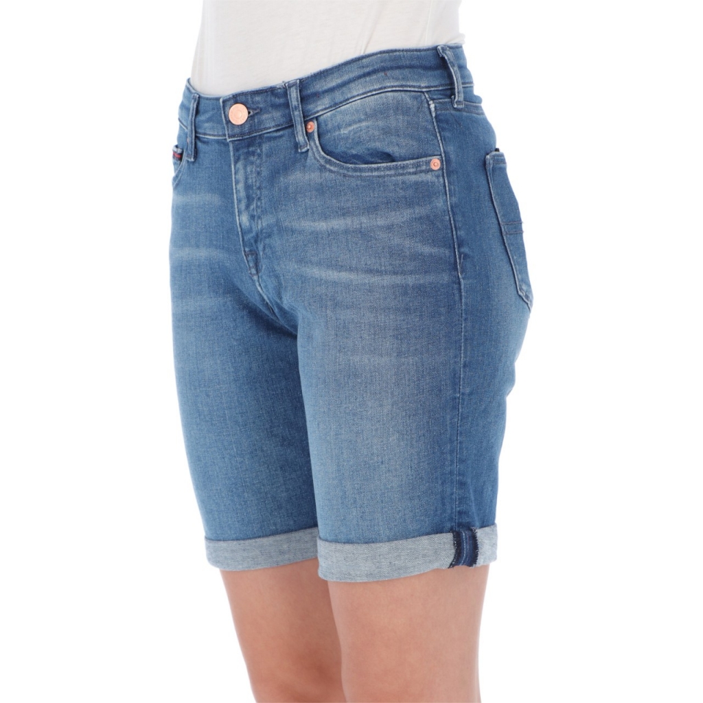Shorts jeansTommy Hilfiger in Denim di colore Blu Donna Abbigliamento da Shorts da Shorts in denim e di jeans 