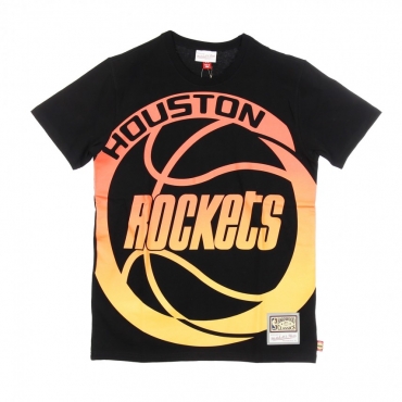 MAGLIETTA NBA FLAMES TEE HARDWOOD CLASSICS HOUROCK BLACK