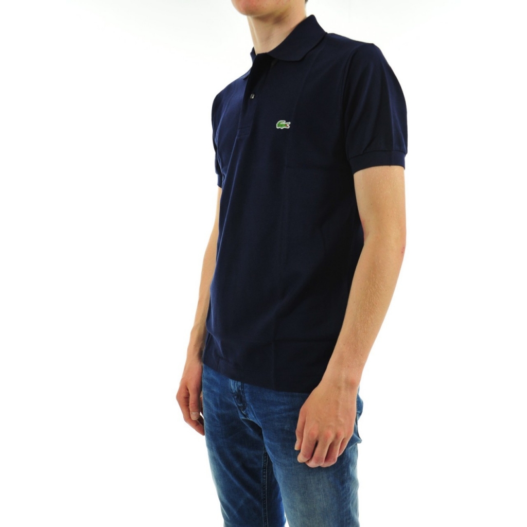 Polo Lacoste Uomo Classic L1212 Mezza Manica 166 MARINE