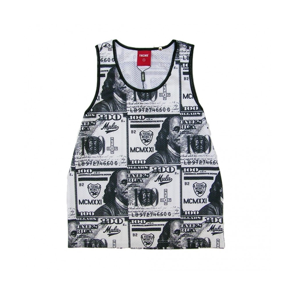 CANOTTA YMCMB TANK TOP MESH PAPER TRAIL Multi unico