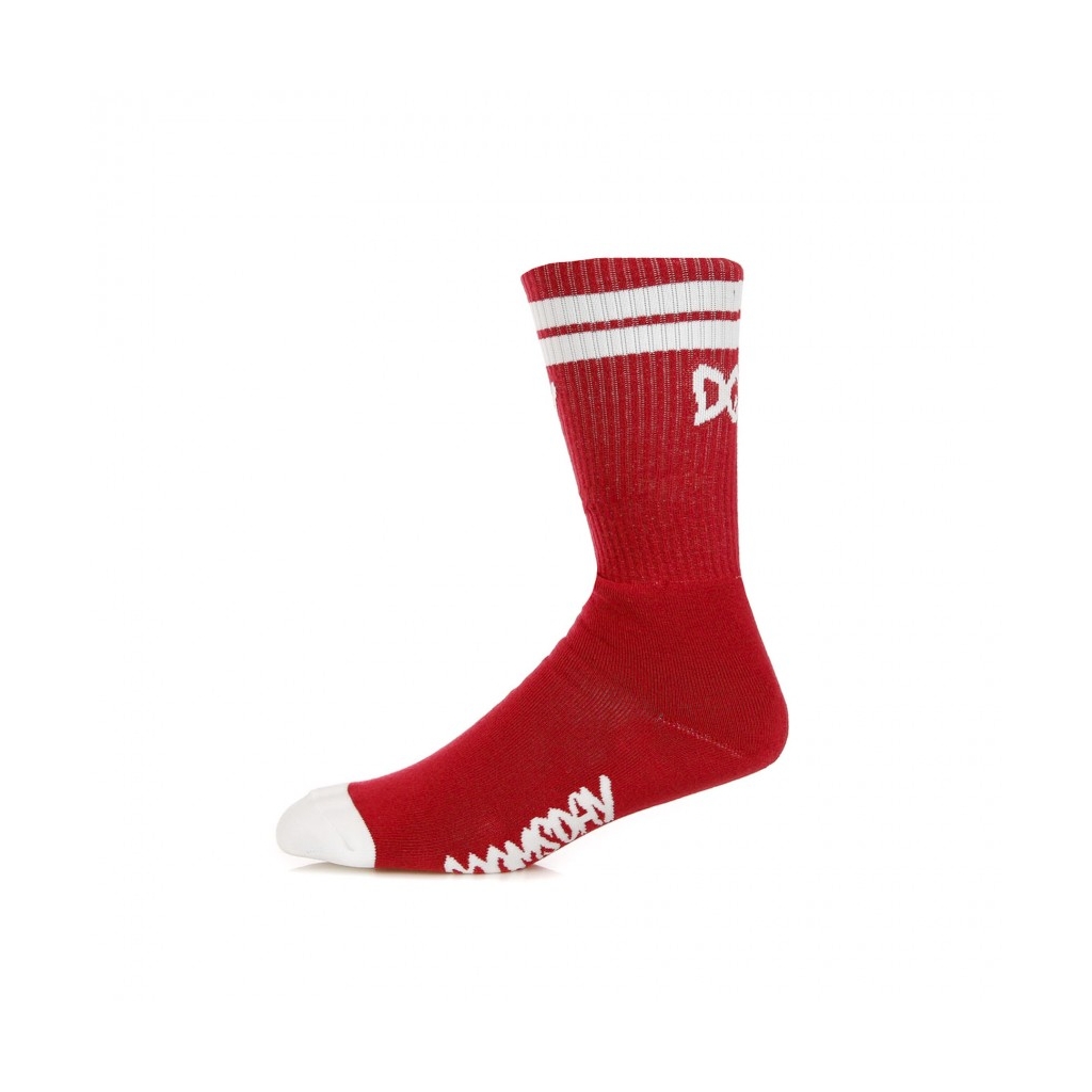 CALZE LOGO SOCKS BURGUNDY/WHITE