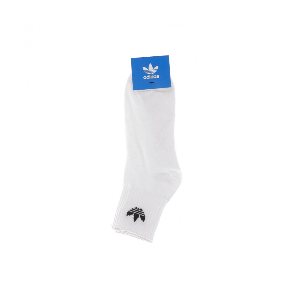 CALZA BASSA MID ANKLE SOCKS WHITE/WHITE/BLACK