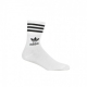 CALZA MEDIA MID CUT CREW SOCKS WHITE/BLACK