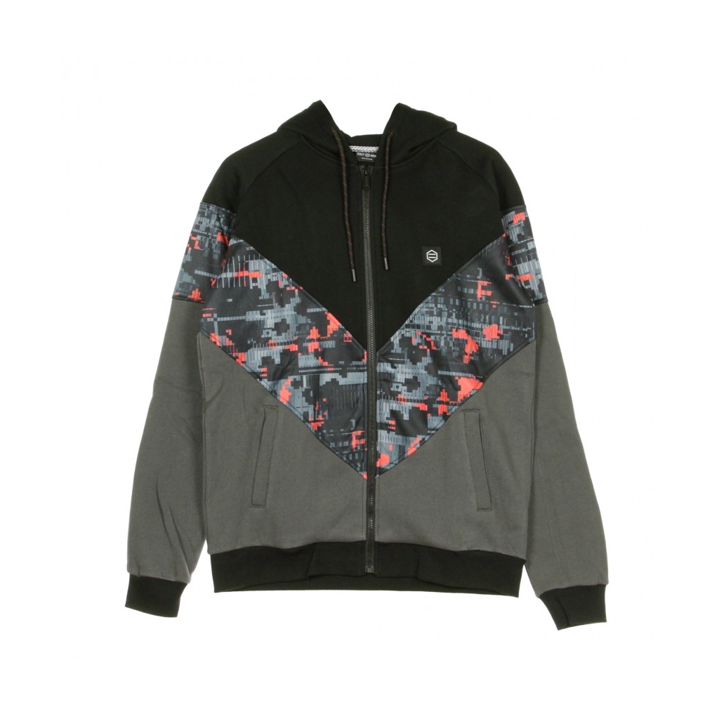 FELPA CAPPUCCIO ZIP VIRTUAL ZIP HOODIE BLACK/GLITCH CAMO