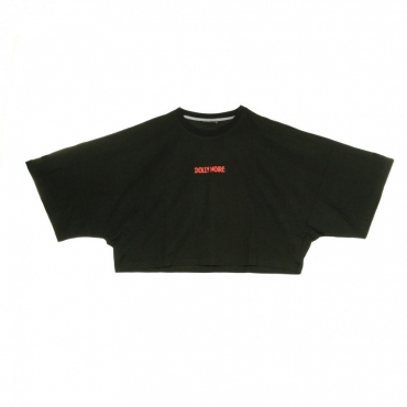 MAGLIETTA CORTA CAPITAL BLACK  RED LONG SLEEVES OVER BLACK/RED