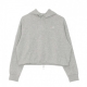 FELPA CAPPUCCIO CORTA ELAXI CROPPED HOODY LIGHT GREY MELANGE BROS