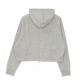 FELPA CAPPUCCIO CORTA ELAXI CROPPED HOODY LIGHT GREY MELANGE BROS