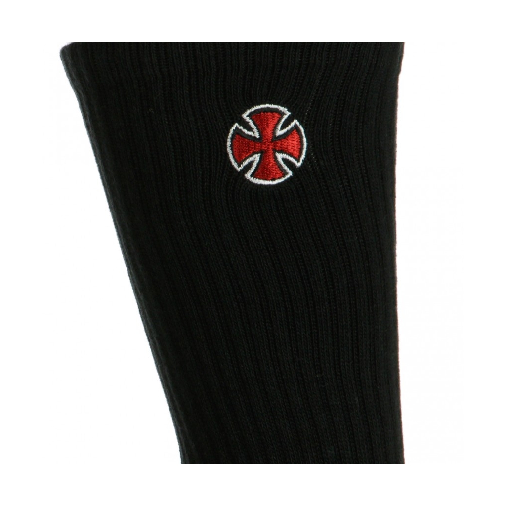 CALZA MEDIA CROSS SOCK BLACK