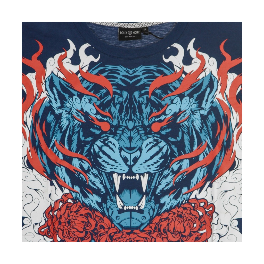 MAGLIETTA CORTA AKIRA LONG SLEEVES OVER NAVY