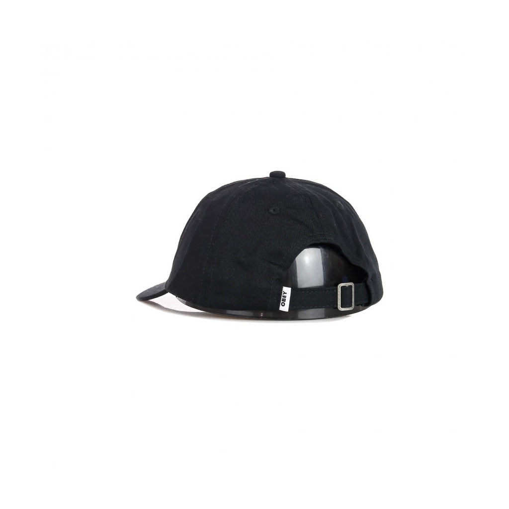 CAPPELLINO VISIERA CURVA BOLD LABEL ORGANIC 6 PANEL BLACK