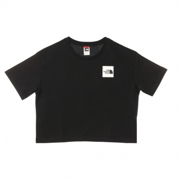 MAGLIETTA CORTA CROPPED FINE TEE BLACK