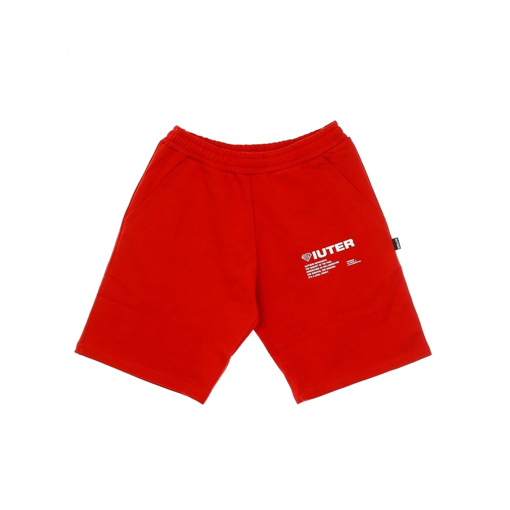 PANTALONE CORTO TUTA INFO SWEATSHORT RED