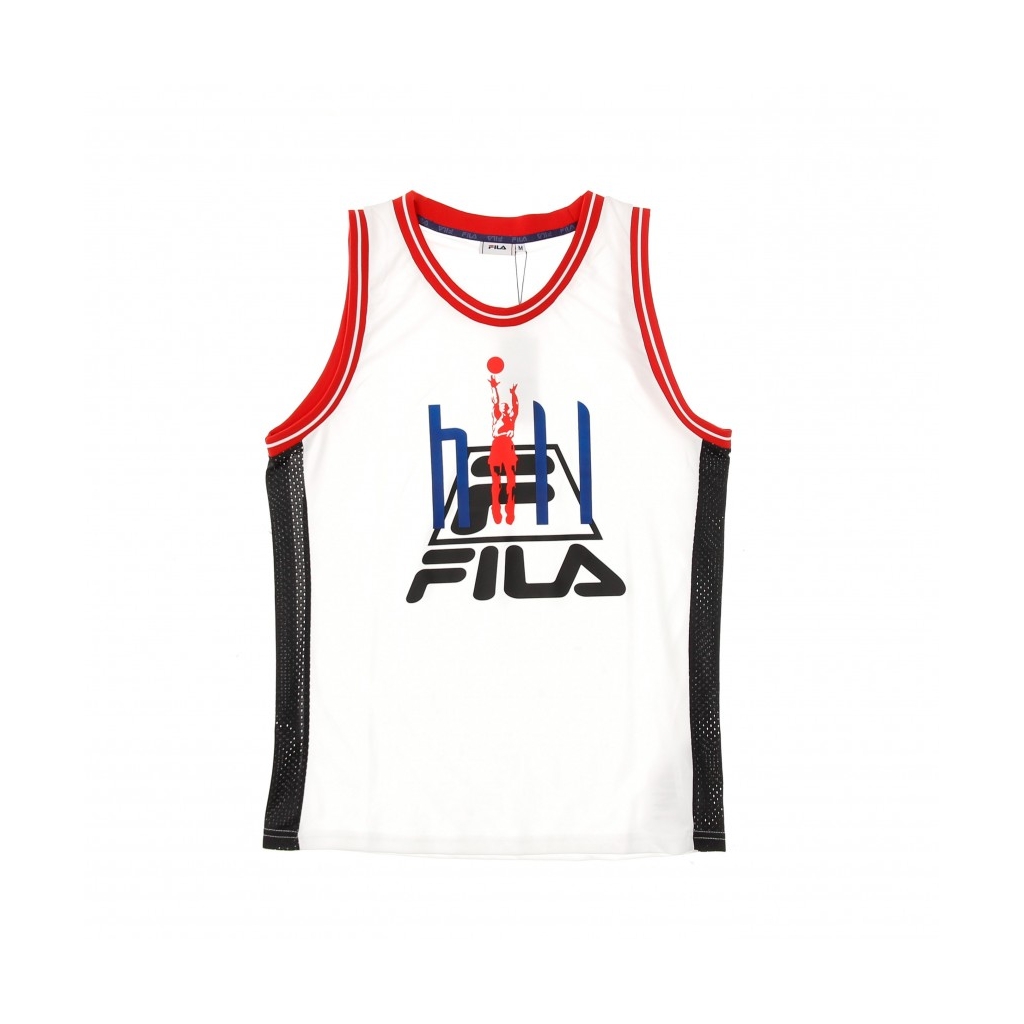 CANOTTA TIPO BASKET FORBES TANK BRIGHT WHITE/BLACK