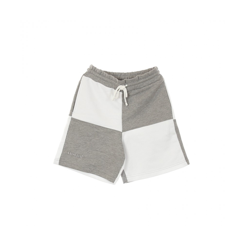 PANTALONE CORTO TUTA BIGCHECK SHORT WHITE/GREY