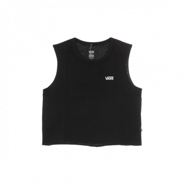 CANOTTA CORTA JUNIOR V MUSCLE CROP BLACK