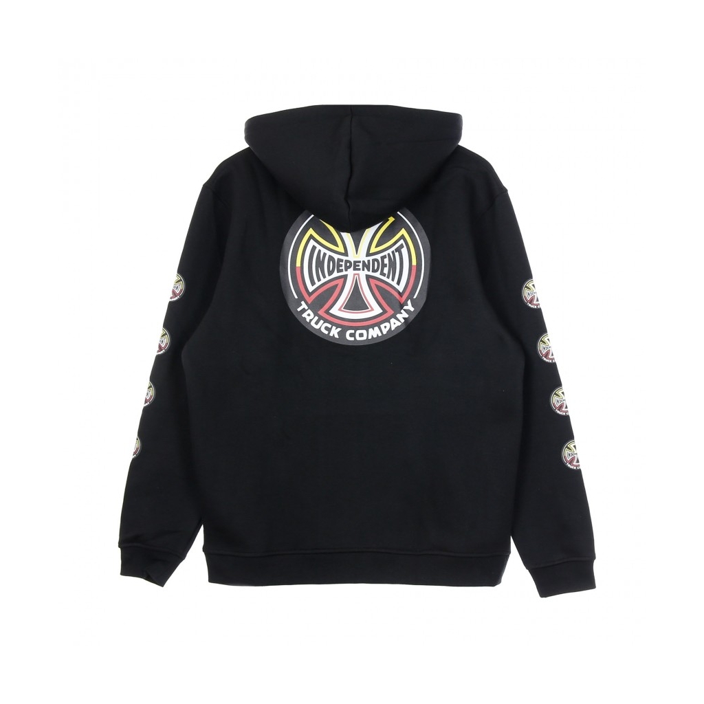 FELPA CAPPUCCIO ZIP SPLIT CROSS ZIP HOOD BLACK