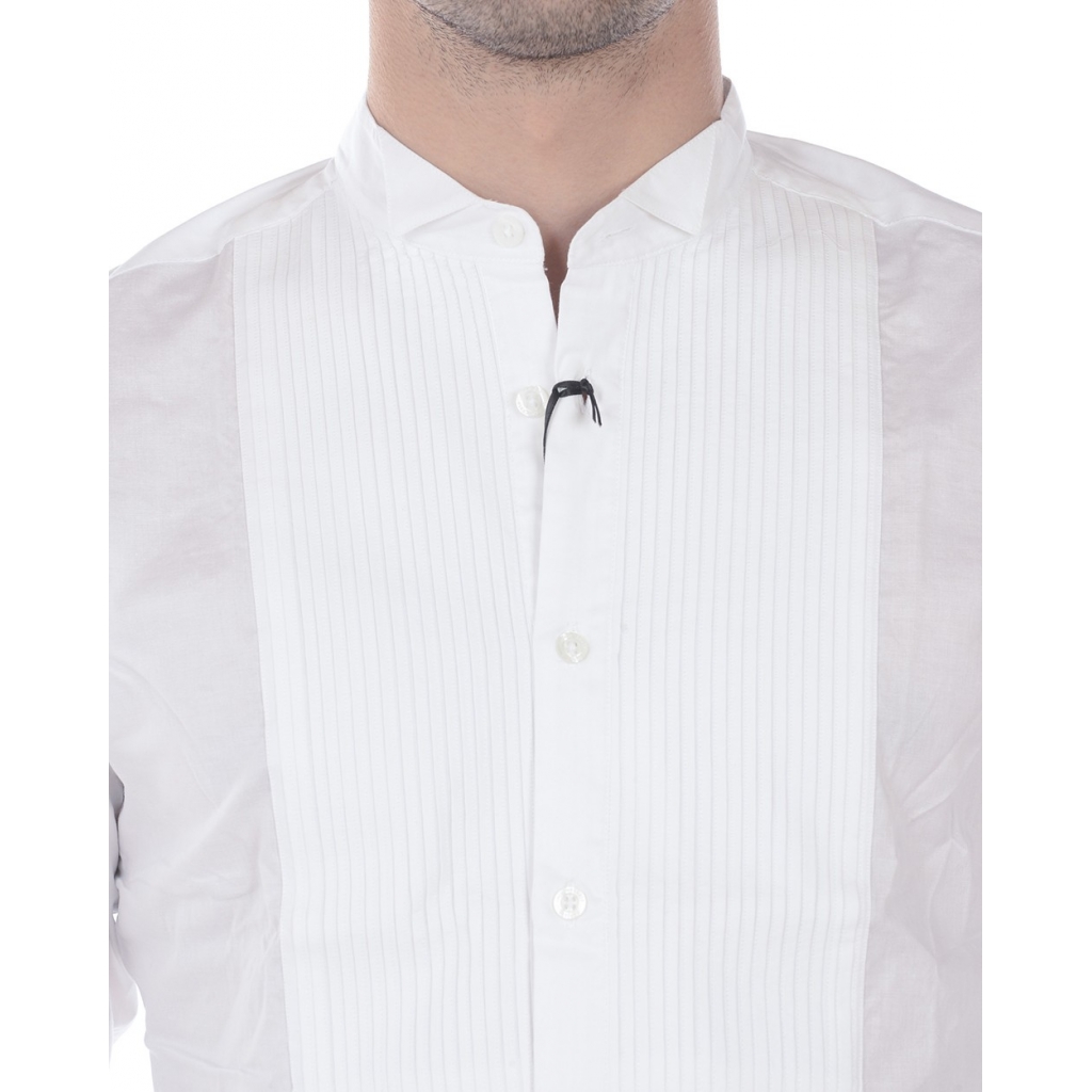 CAMICIA CAMICIA PETTORINA CON PLISSE BIANCO