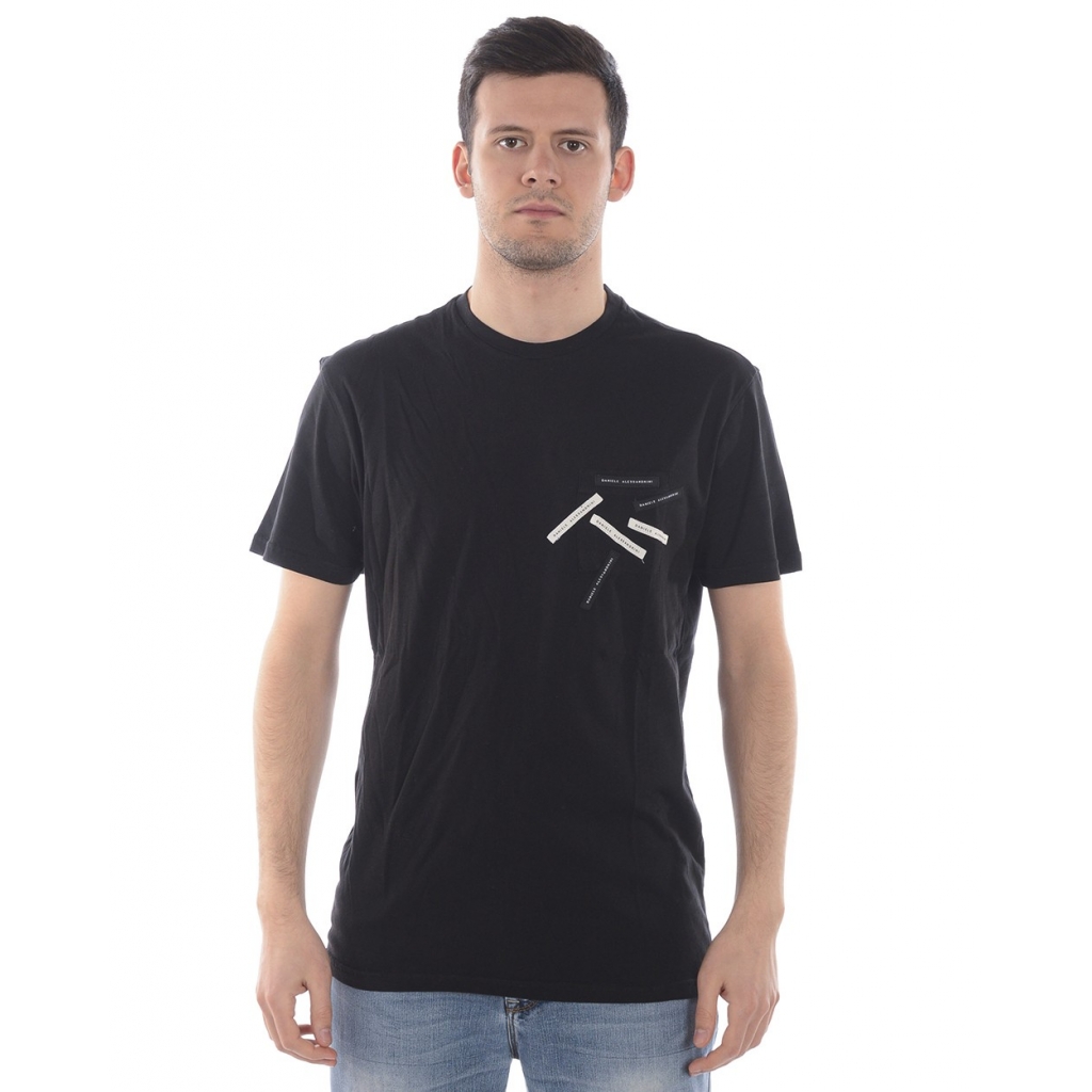T-SHIRT MAGLIA ETICHETTA NERO