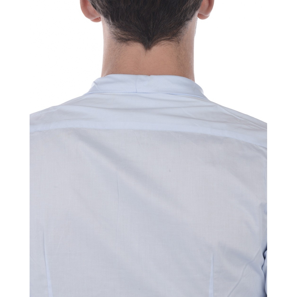 CAMICIA CAMICIA SMOKING CONTRASTO AZZURRO