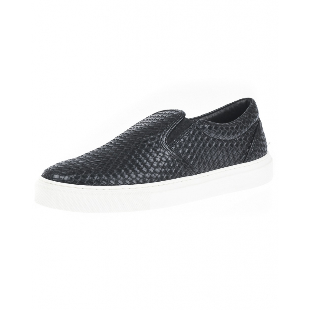SCARPE SCARPA SLIP ON INTRECCIATA NERO