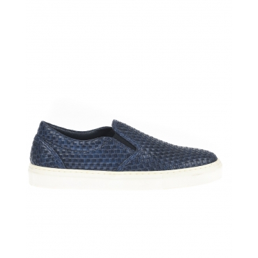 SCARPE SCARPA SLIP ON INTRECCIATA BLU