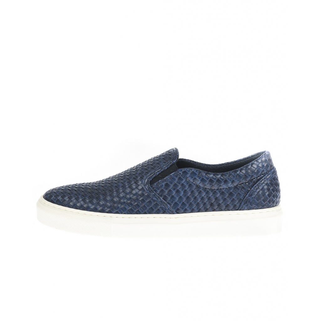 SCARPE SCARPA SLIP ON INTRECCIATA BLU