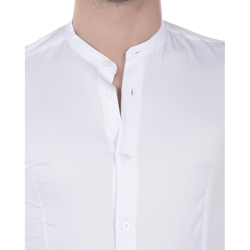 CAMICIA CAMICIA KOREANA SLIM FIT BIANCO