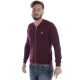 MAGLIA ZIPPED TIGER JUMPER BORDEAUX