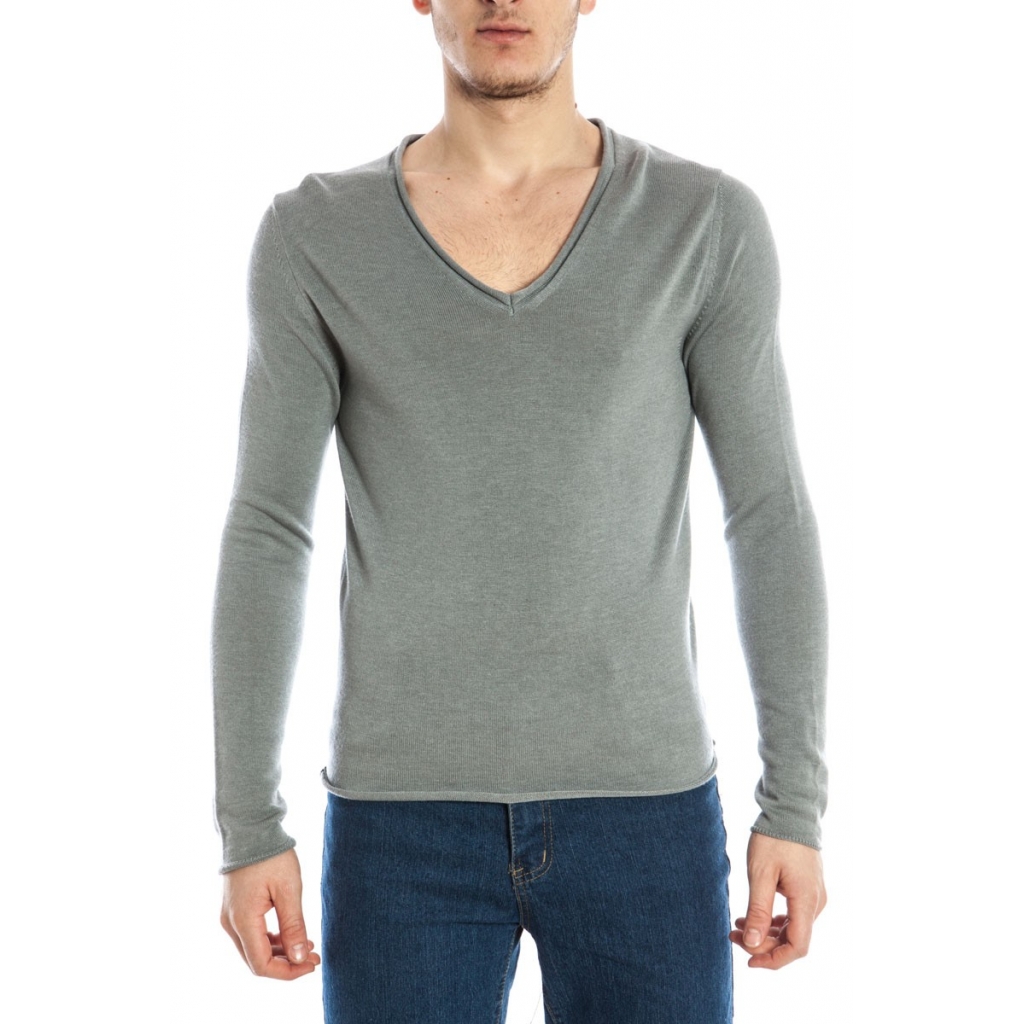 MAGLIA SCOLLO V BASICO TELAIO B VERDE
