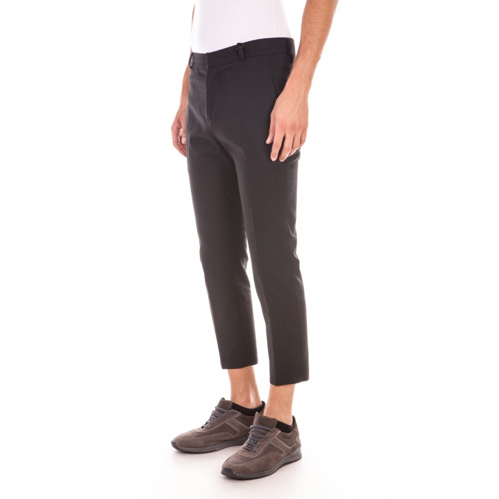 PANTALONI PANTALONE BAGNATO SENZA ZIP NERO