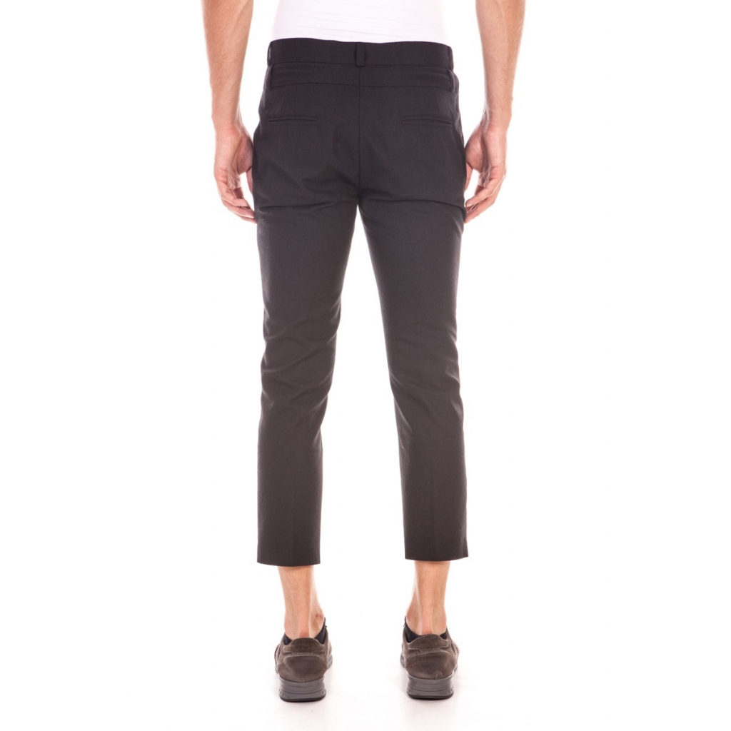 PANTALONI PANTALONE BAGNATO SENZA ZIP NERO