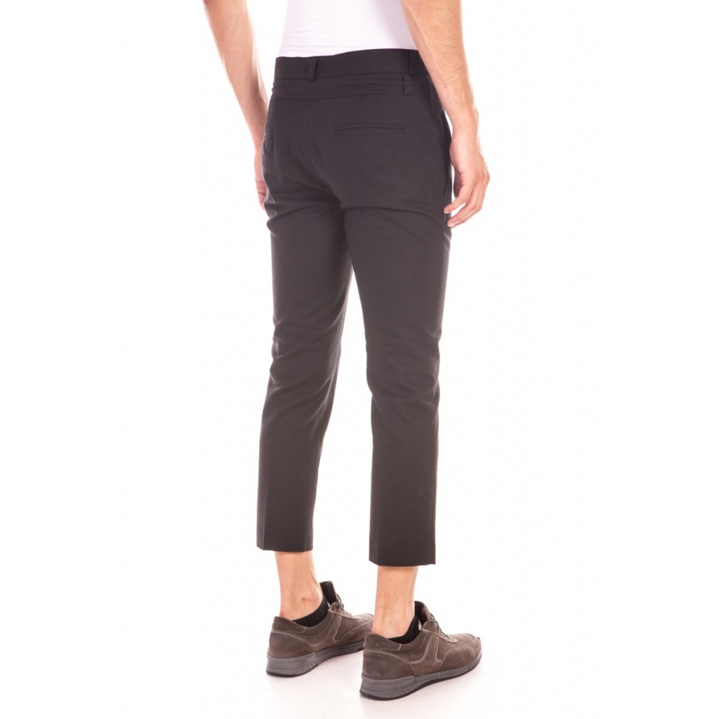 PANTALONI PANTALONE BAGNATO SENZA ZIP NERO