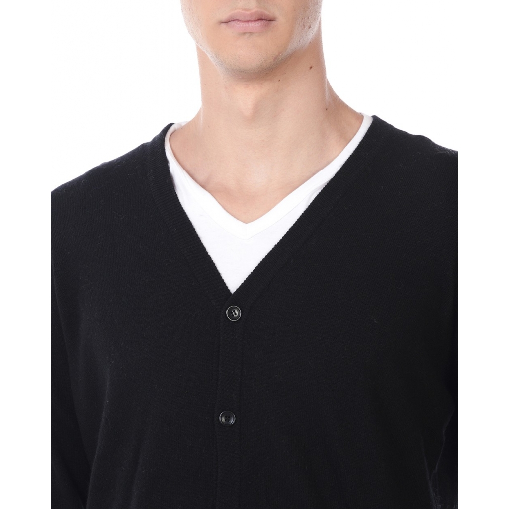 CARDIGAN MAGLIA ACCIDA NERO