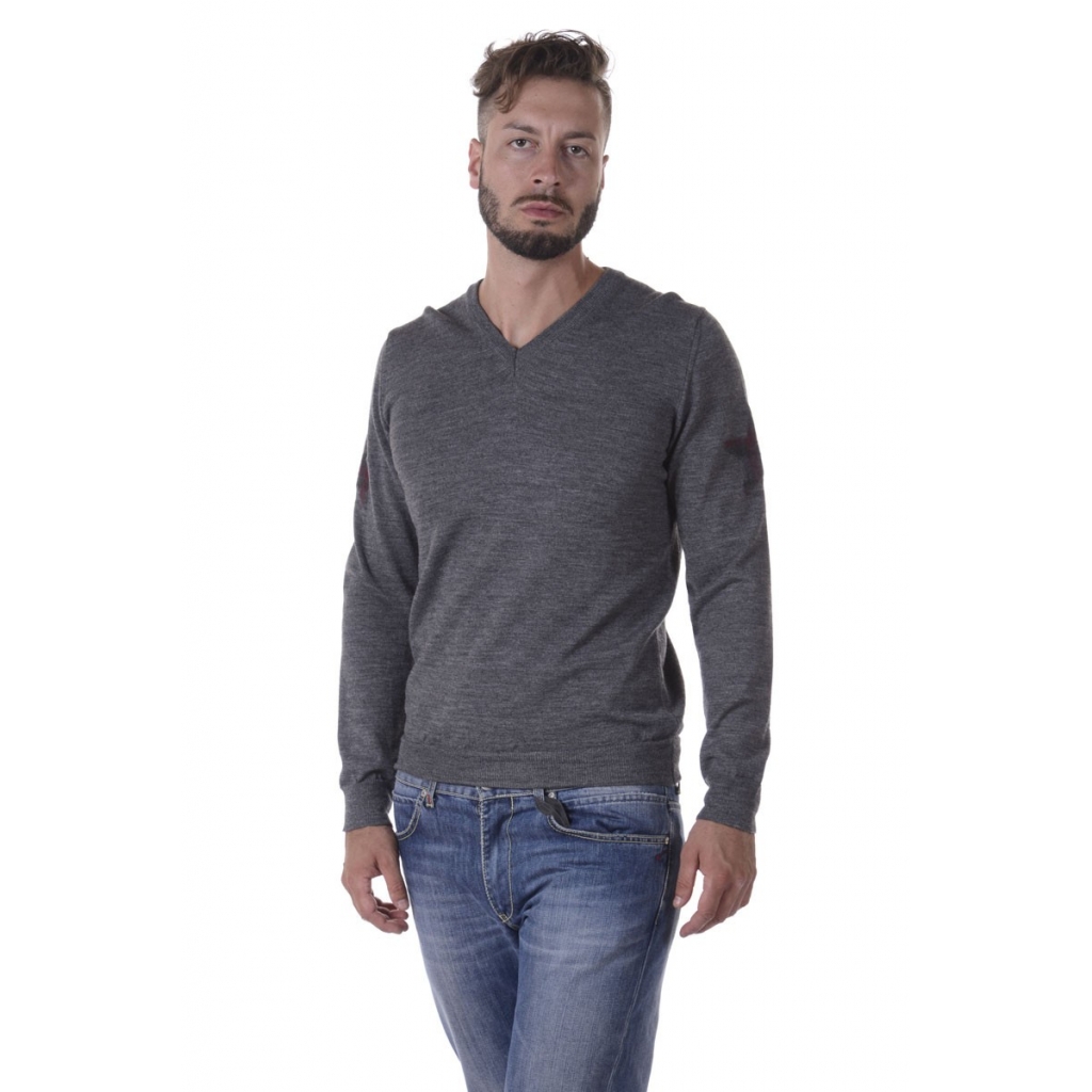 MAGLIA MAGLIA V STELLA SPALLA GRIGIO