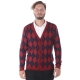 MAGLIA CARDIGAN MANIA ROSSO