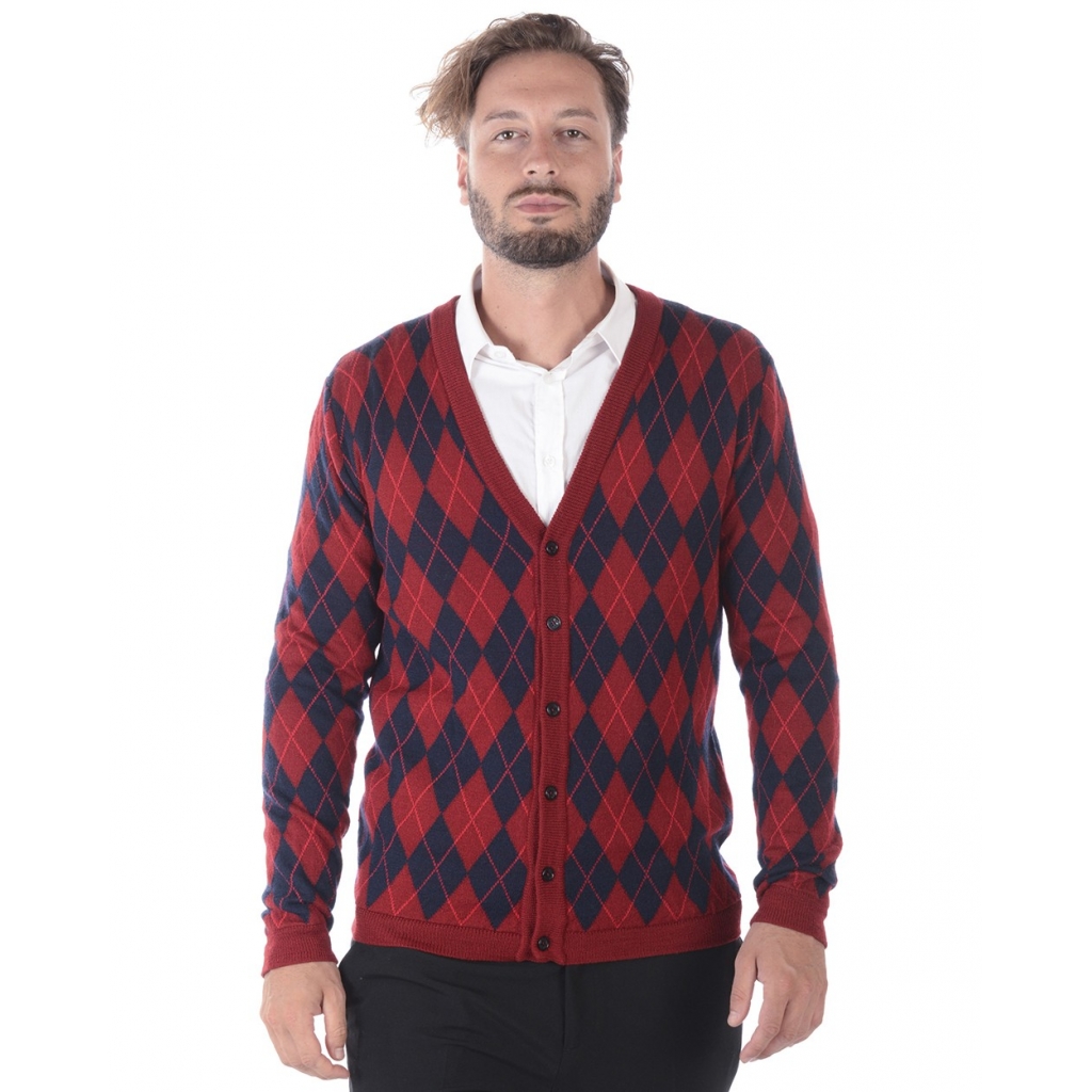 MAGLIA CARDIGAN MANIA ROSSO