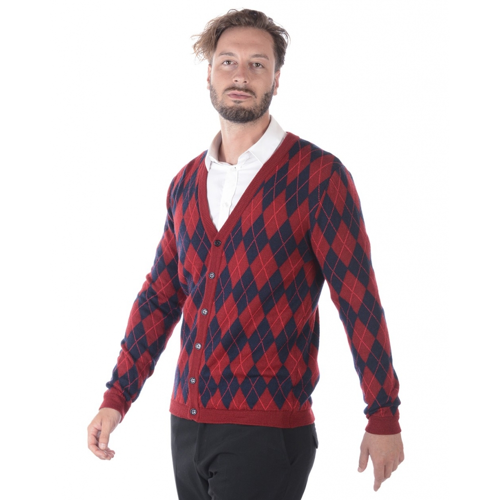 MAGLIA CARDIGAN MANIA ROSSO