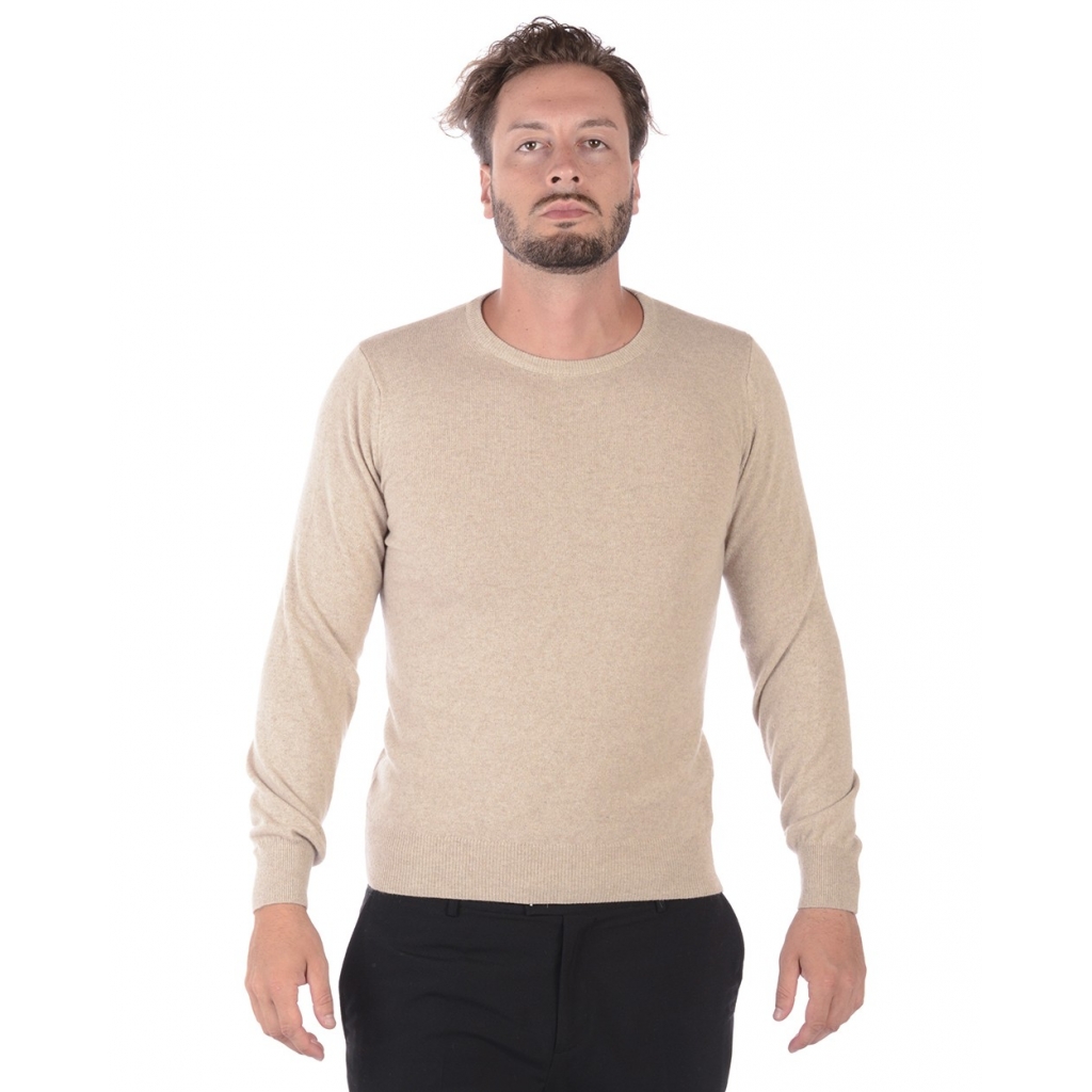 MAGLIA MAGLIA GIRO COLLO CLASSICO BEIGE