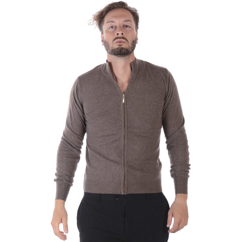 MAGLIA MAGLIA CARDIGAN ZIP CLASSICO BEIGE