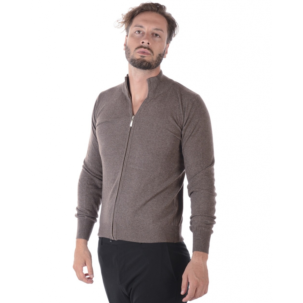 MAGLIA MAGLIA CARDIGAN ZIP CLASSICO BEIGE