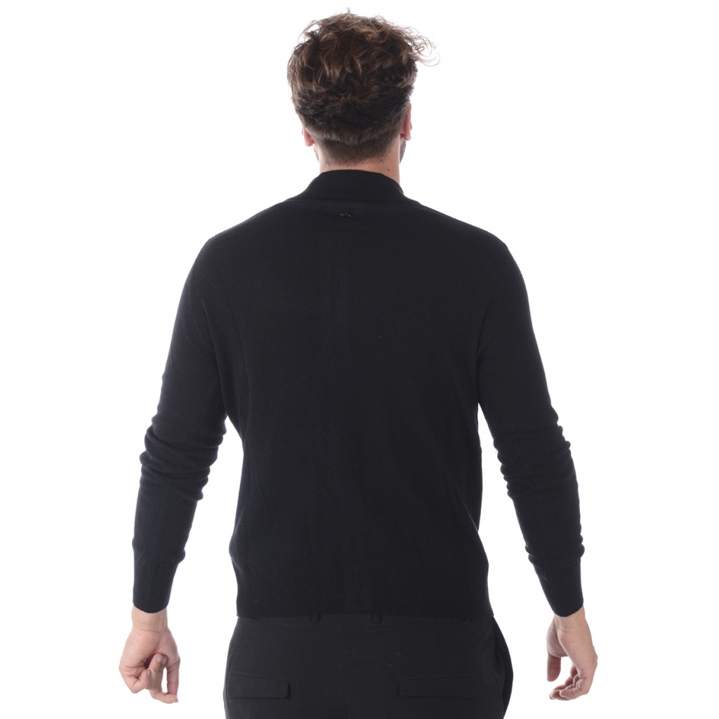 MAGLIA MAGLIA CARDIGAN ZIP CLASSICO NERO