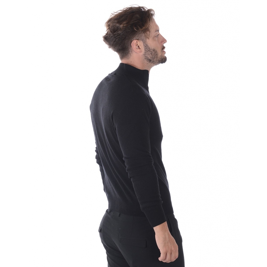 MAGLIA MAGLIA CARDIGAN ZIP CLASSICO NERO