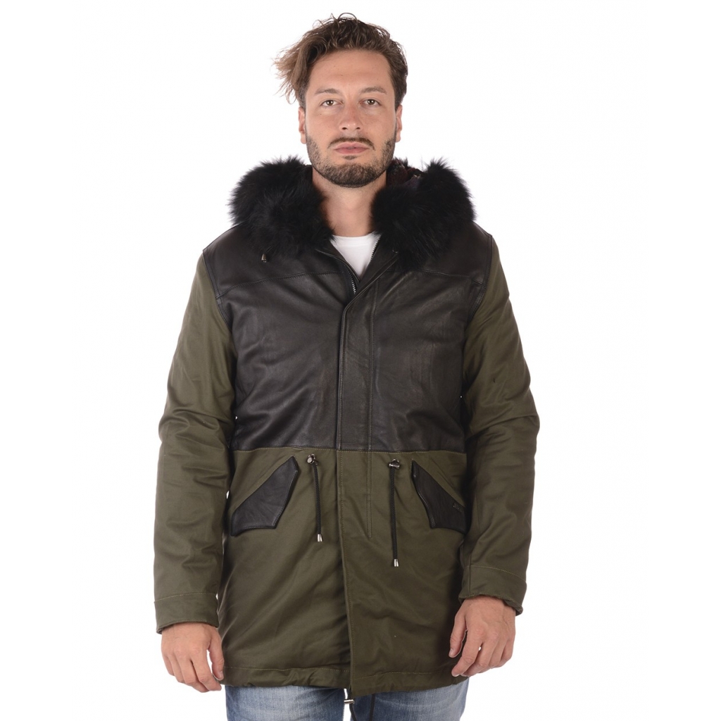 GIUBBOTTO GABAN PARKA TOP NERO