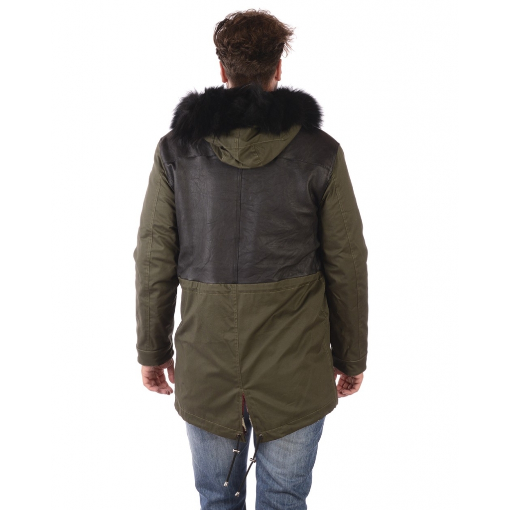 GIUBBOTTO GABAN PARKA TOP NERO