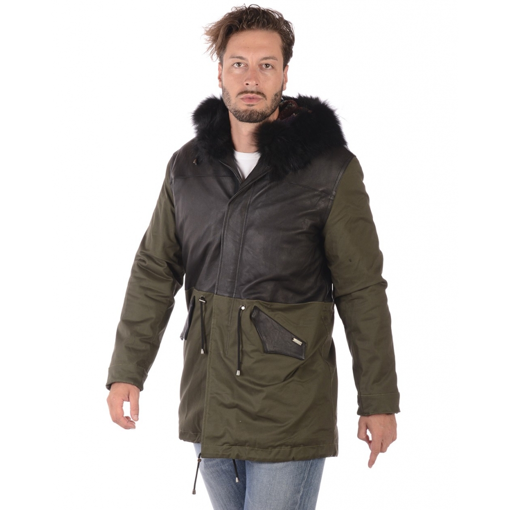 GIUBBOTTO GABAN PARKA TOP NERO